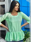 Sea Green Colour PEAFOWL PEAFOWL VOL-72 Latest Fancy Designer Party Wear Pure Rayon Neckline Top Collection 1093